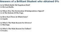 student who got 0